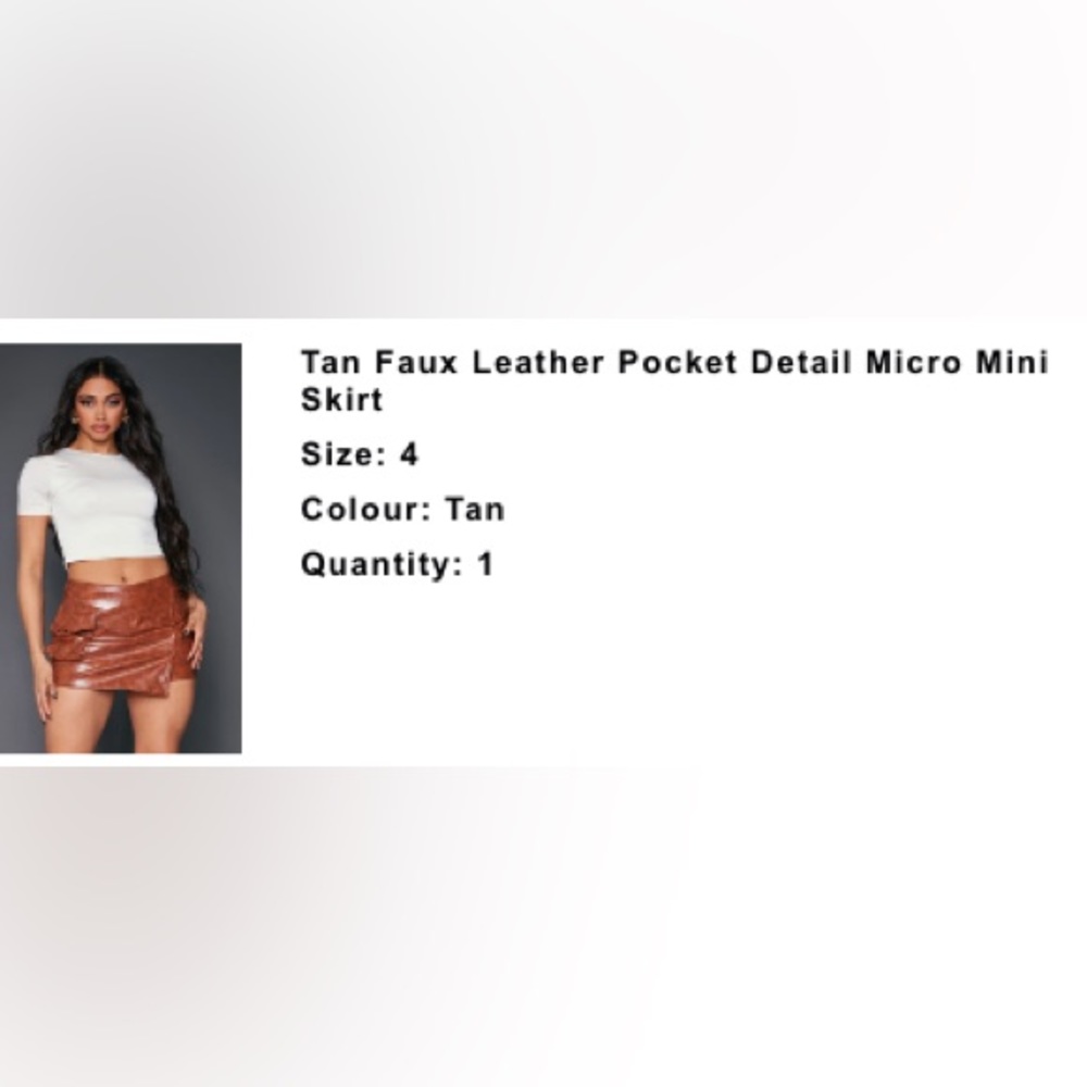 Brown leather mini skirt from prettylittething